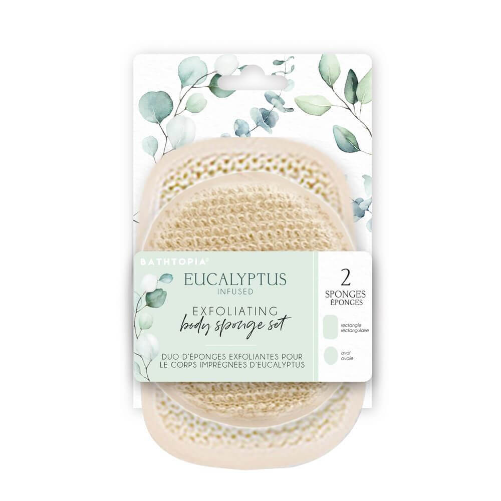 Bathtopia Eucalyptus Exfoliating Body Sponge Set